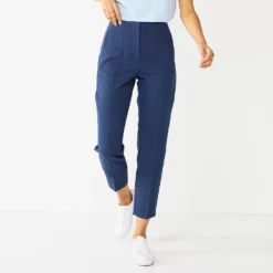 Petite Nine West High-Waisted Tapered Pants -Deals My Glow Wardrobe Store 5658113 Resolute Blue