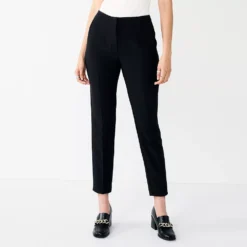 Women's Nine West High-Waisted Tapered Pants -Deals My Glow Wardrobe Store 5659834 Mineral Black