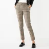 Petite Nine West Twill Pintuck Jogger Pants -Deals My Glow Wardrobe Store 5676419 Brown Navy Plaid