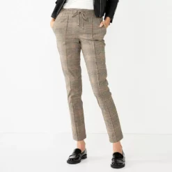 Petite Nine West Twill Pintuck Jogger Pants