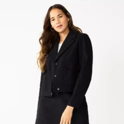 Women's Nine West Cropped Trucker Jacket