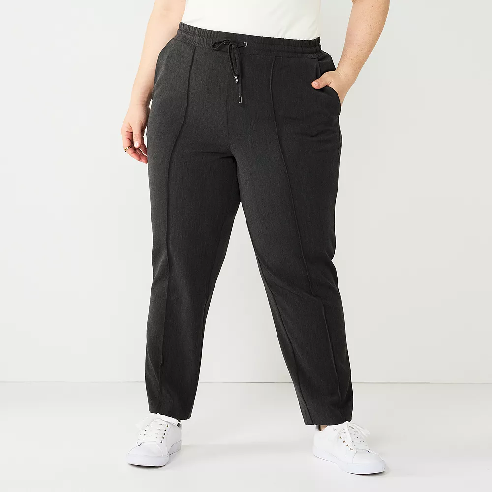 Plus Size Nine West Twill Pintuck Jogger Pants 4 Plus Size Nine West Twill Pintuck Jogger Pants - Image 2