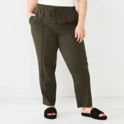 Plus Size Nine West Twill Pintuck Jogger Pants 7 Plus Size Nine West Twill Pintuck Jogger Pants -Deals My Glow Wardrobe Store 5683816 Olive Landis