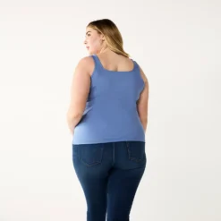 Plus Size Nine West Sculpt Squareneck Tank 13 Plus Size Nine West Sculpt Squareneck Tank -Deals My Glow Wardrobe Store 5684852 ALT