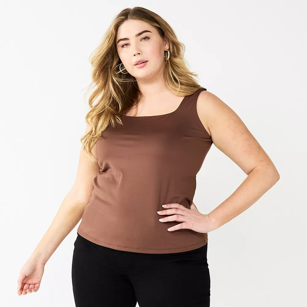 Plus Size Nine West Sculpt Squareneck Tank 6 Plus Size Nine West Sculpt Squareneck Tank - Image 4