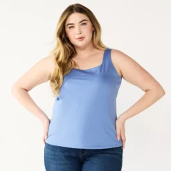 Plus Size Nine West Sculpt Squareneck Tank 9 Plus Size Nine West Sculpt Squareneck Tank -Deals My Glow Wardrobe Store 5684852 Brandy Blue