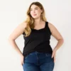 Plus Size Nine West Sculpt Squareneck Tank 1 Plus Size Nine West Sculpt Squareneck Tank -Deals My Glow Wardrobe Store 5684852 Mineral Black