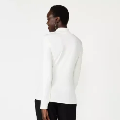 Women's Nine West Long Sleeve Fitted Turtleneck Top -Deals My Glow Wardrobe Store 5691570 ALT3