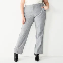Plus Size Nine West Magic Waist Barely Bootcut Pants -Deals My Glow Wardrobe Store 5696574 Gray Heather