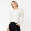Women's Nine West Pleat Sleeve Crewneck Top