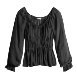 Women's Nine West Long Sleeve Sweetheart Peplum Top -Deals My Glow Wardrobe Store 5697209 ALT5