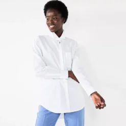 Women's Nine West Oversized Long Sleeve Shirt