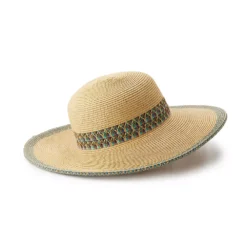 Women's Nine West Multicolor Lace Inset Floppy Hat
