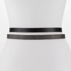 Women's Nine West 2-for-1 Roller Buckle Logo Belt Set -Deals My Glow Wardrobe Store 5699457 ALT2