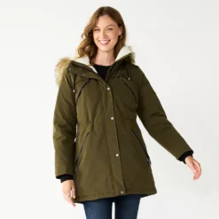 Women's Nine West Hooded Sherpa & Quilted Puffer Coat