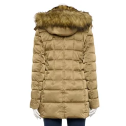 Women's Nine West Faux-Fur Hood Puffer Jacket -Deals My Glow Wardrobe Store 5725591 ALT