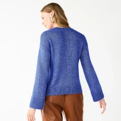 Women's Nine West Patterned Crewneck Sweater -Deals My Glow Wardrobe Store 5731865 ALT