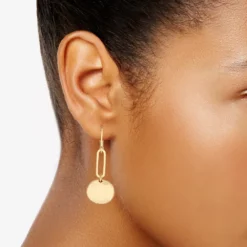 Nine West Gold Tone Wavy Double Drop Earrings -Deals My Glow Wardrobe Store 5735940 ALT