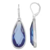 Nine West Silver Tone Blue Teardrop Earrings