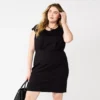 Plus Size Nine West Cap Sleeve Ponte Sheath Dress 2 Plus Size Nine West Cap Sleeve Ponte Sheath Dress -Deals My Glow Wardrobe Store 5763589 Black