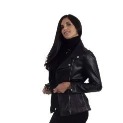 Women's Nine West Faux-Leather Biker Jacket