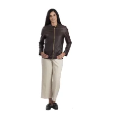 Women's Nine West Café Faux-Leather Racer Jacket -Deals My Glow Wardrobe Store 5766202 ALT3