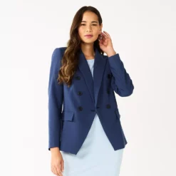 Women's Nine West Double Breasted Blazer -Deals My Glow Wardrobe Store 5766225 Resolute Blue