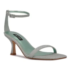 Nine West Ripe Women's Heeled Sandals -Deals My Glow Wardrobe Store 5766975 Light Green Glitter
