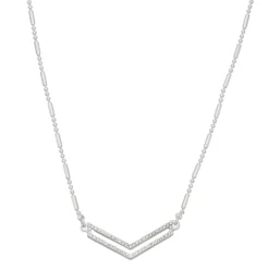 Nine West Pave Chevron Pendant Necklace