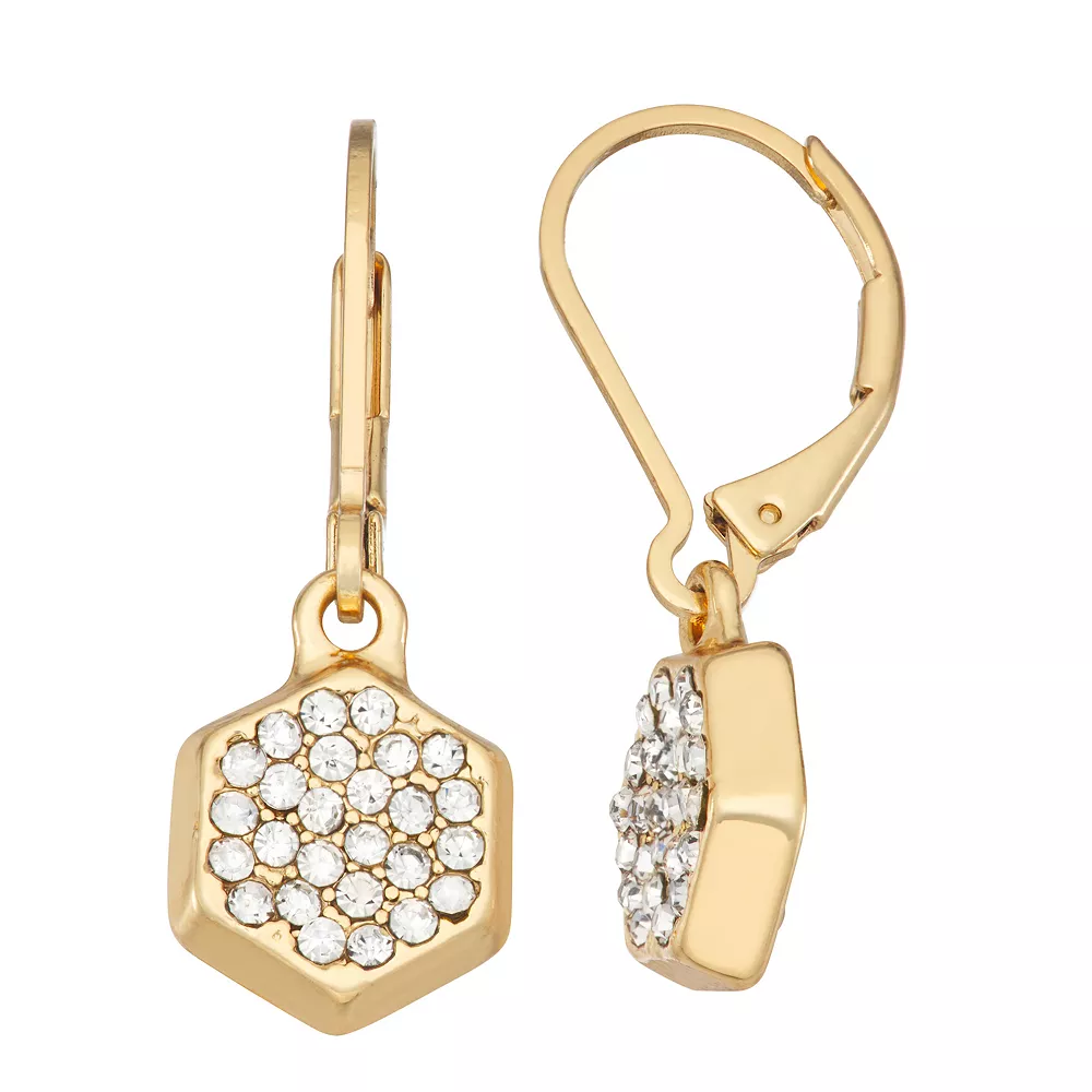 Nine West Hexagon Drop Earrings 3 Nine West Hexagon Drop Earrings