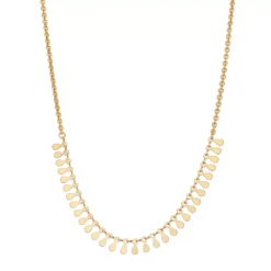 Nine West Gold Tone Shaky Frontal Necklace