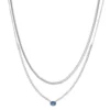 Nine West Two Layer Oval Gem Simulated Crystal Necklace