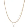 Nine West Multi-Row Initial "L" Pendant Necklace -Deals My Glow Wardrobe Store 5771506