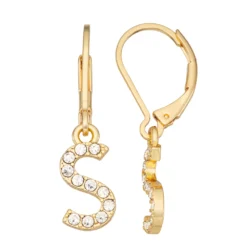 Nine West Pave Leverback Earrings
