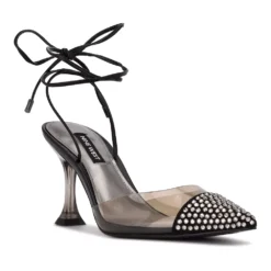 Nine West Haina Women's Ankle Wrap Rhinestone High Heels 9 Nine West Haina Women's Ankle Wrap Rhinestone High Heels -Deals My Glow Wardrobe Store 5776705 Black
