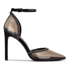Nine West Tootsie Women's Ankle Strap Rhinestone High Heels -Deals My Glow Wardrobe Store 5776709 ALT