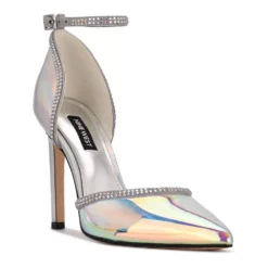 Nine West Tootsie Women's Ankle Strap Rhinestone High Heels