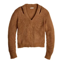 Women's Nine West Twist-Front Cutout Sweater -Deals My Glow Wardrobe Store 5781498 ALT5