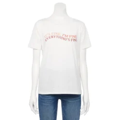 Women's Nine West Crewneck Graphic Tee -Deals My Glow Wardrobe Store 5795642 Everything Is Fine