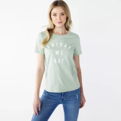Women's Nine West Crewneck Graphic Tee -Deals My Glow Wardrobe Store 5795642 Friday We Out
