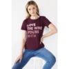 Women's Nine West Crewneck Graphic Tee -Deals My Glow Wardrobe Store 5795642 Love Wine
