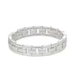 Women's Nine West Silver Tone Metal Chain Stretch Bracelet