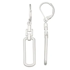 Women's Nine West Silver Tone Metal Drop Earrings