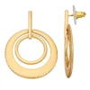 Nine West Gold Tone Orbital Disc Drop Earrings -Deals My Glow Wardrobe Store 5807336