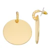 Nine West Gold Tone Disc Post Hoop Earrings -Deals My Glow Wardrobe Store 5807338