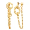 Nine West Gold Tone Link Front Back Earrings -Deals My Glow Wardrobe Store 5807339