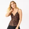 Women's Nine West Leopard Front-Wrap Tankini Top -Deals My Glow Wardrobe Store 5807646