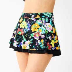 Women's Nine West Reversible Floral Swim Skirt