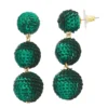 Nine West Sequins Disco Triple Drop Earrings -Deals My Glow Wardrobe Store 5808087 Green