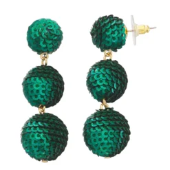 Nine West Sequins Disco Triple Drop Earrings